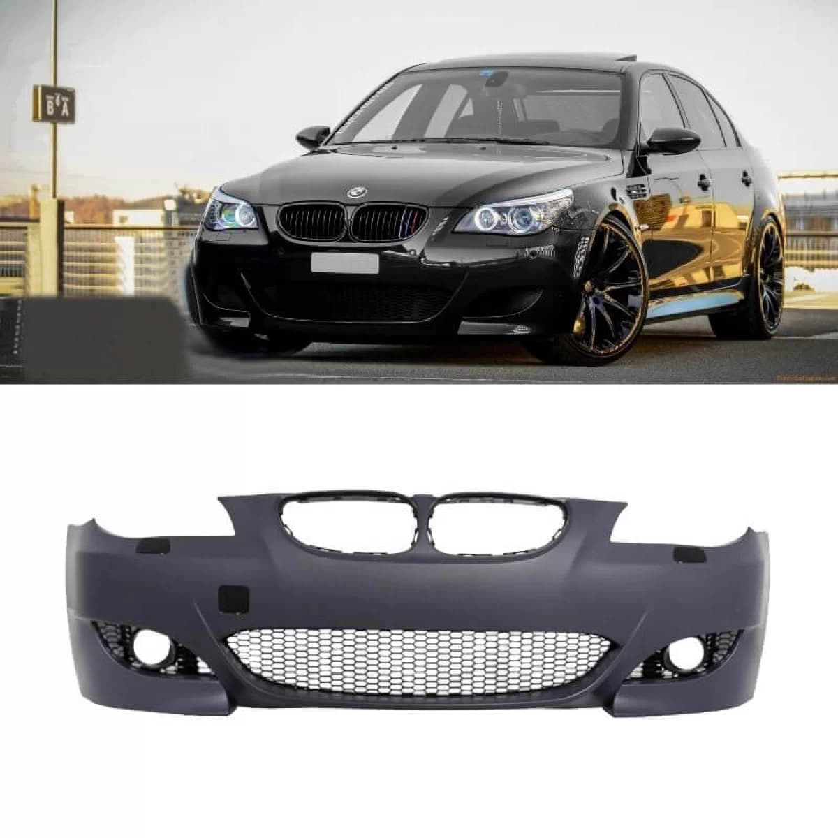 Front Bumper suitable for BMW 5 E60/E61 03-10 M5 Look with PDC Holders
