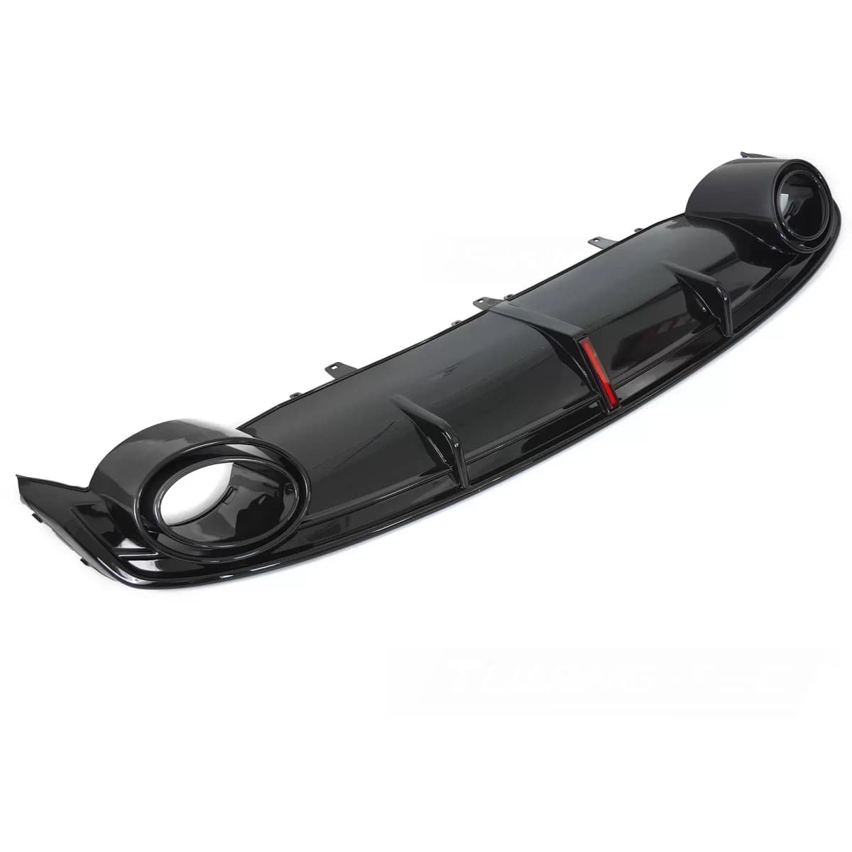 DIFFUSOR TWIN OUTLET GLOSSY BLACK with LED BRAKE LIGHT SPORT STYLE fits AUDI A7 C7 10-14