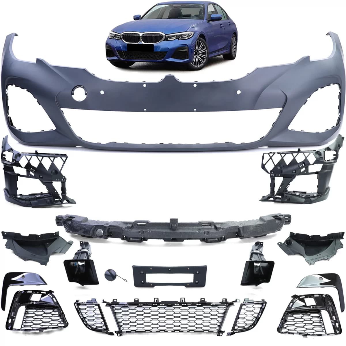 Sport front bumper complete with accessories fits 3 Series BMW G20 G21 2018-2022